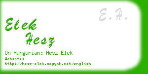 elek hesz business card